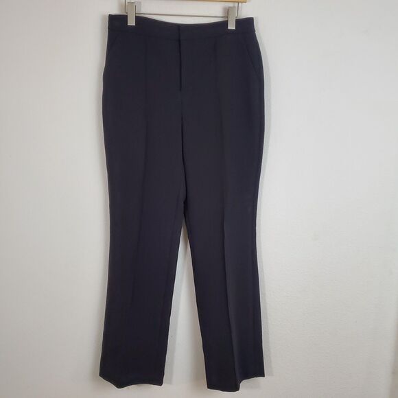 Nine West Women's Trouser Pants 12 Black Wide Leg Business Casual Office Work - Picture 1 of 12